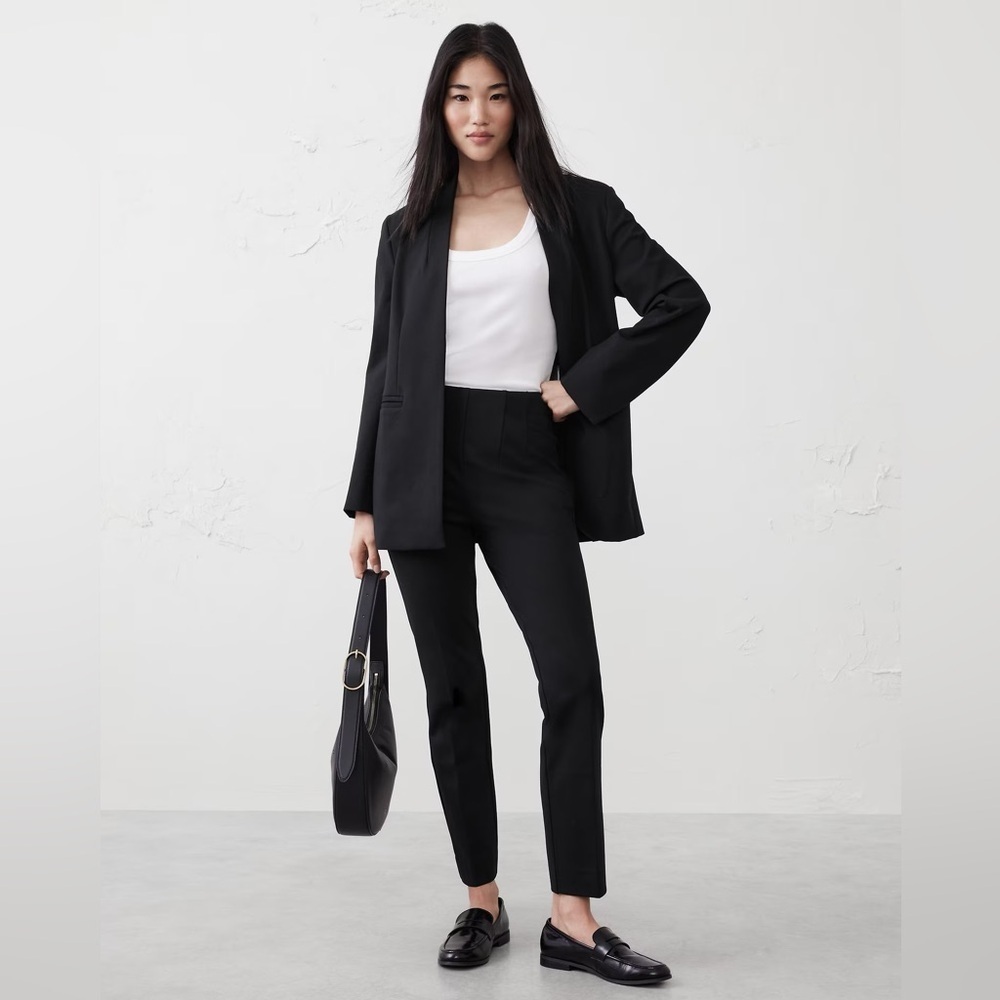 NWT! Banana Republic Black Skinny Ponte Pants 605884 🖥️1️⃣3️⃣